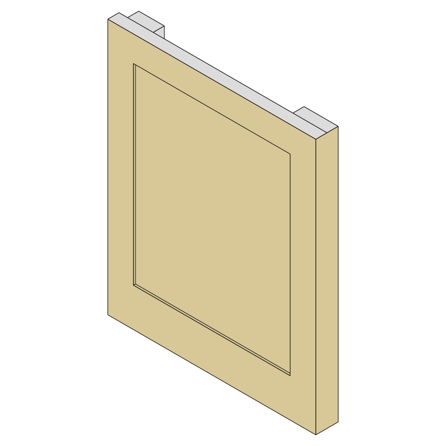 1 1/2" end gable finished on 1face front edge,4"return